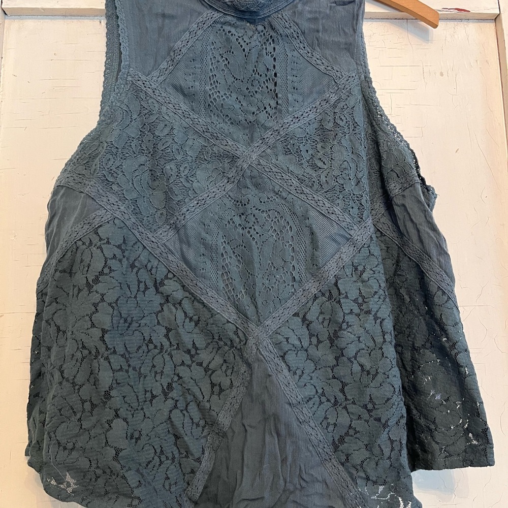Elegant Lace Women's Top in Dark grey